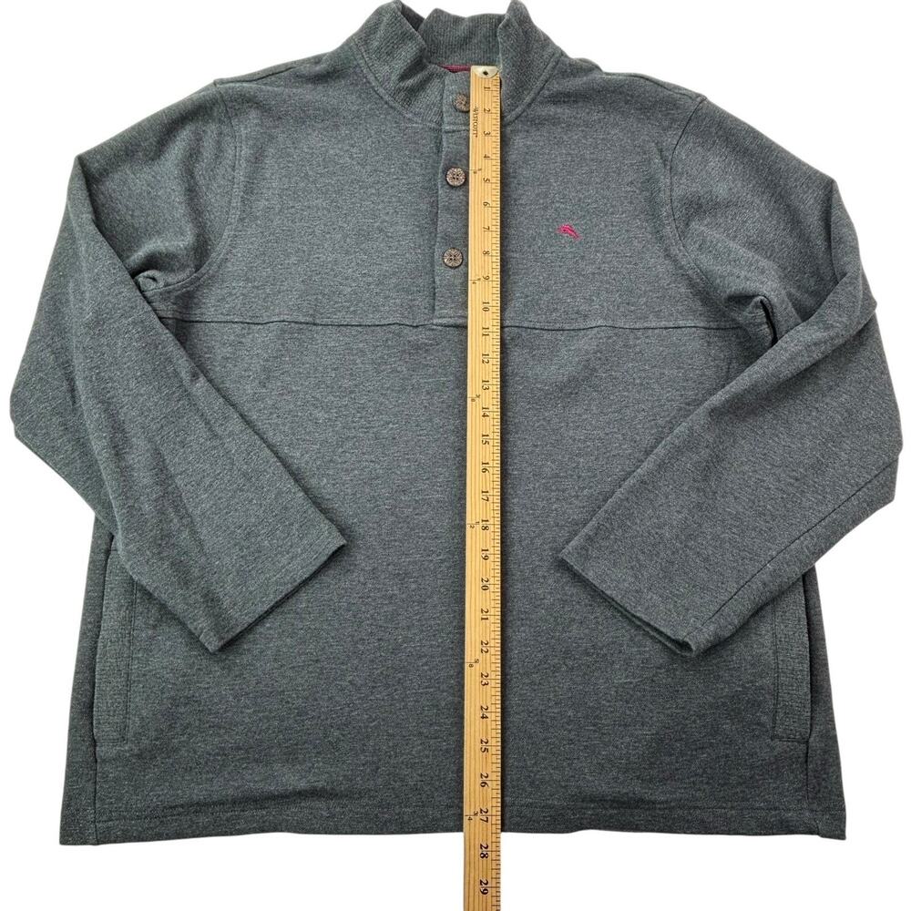 Tommy Bahama Men's XL Gray 1/4 Quarter Zip Mock Neck Pullover Jacket Sweatshirt - Picture 9 of 16